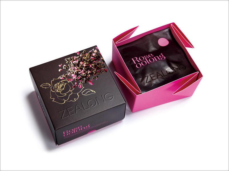 新西蘭Zealong玫瑰調(diào)味茶包裝設計