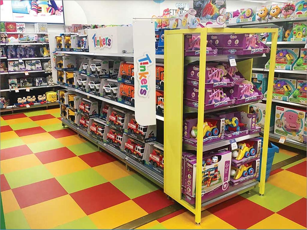 澳大利亞Tinkers玩具品牌vi重塑設(shè)計(jì)和包裝設(shè)計(jì)之賣場(chǎng)貨架展示