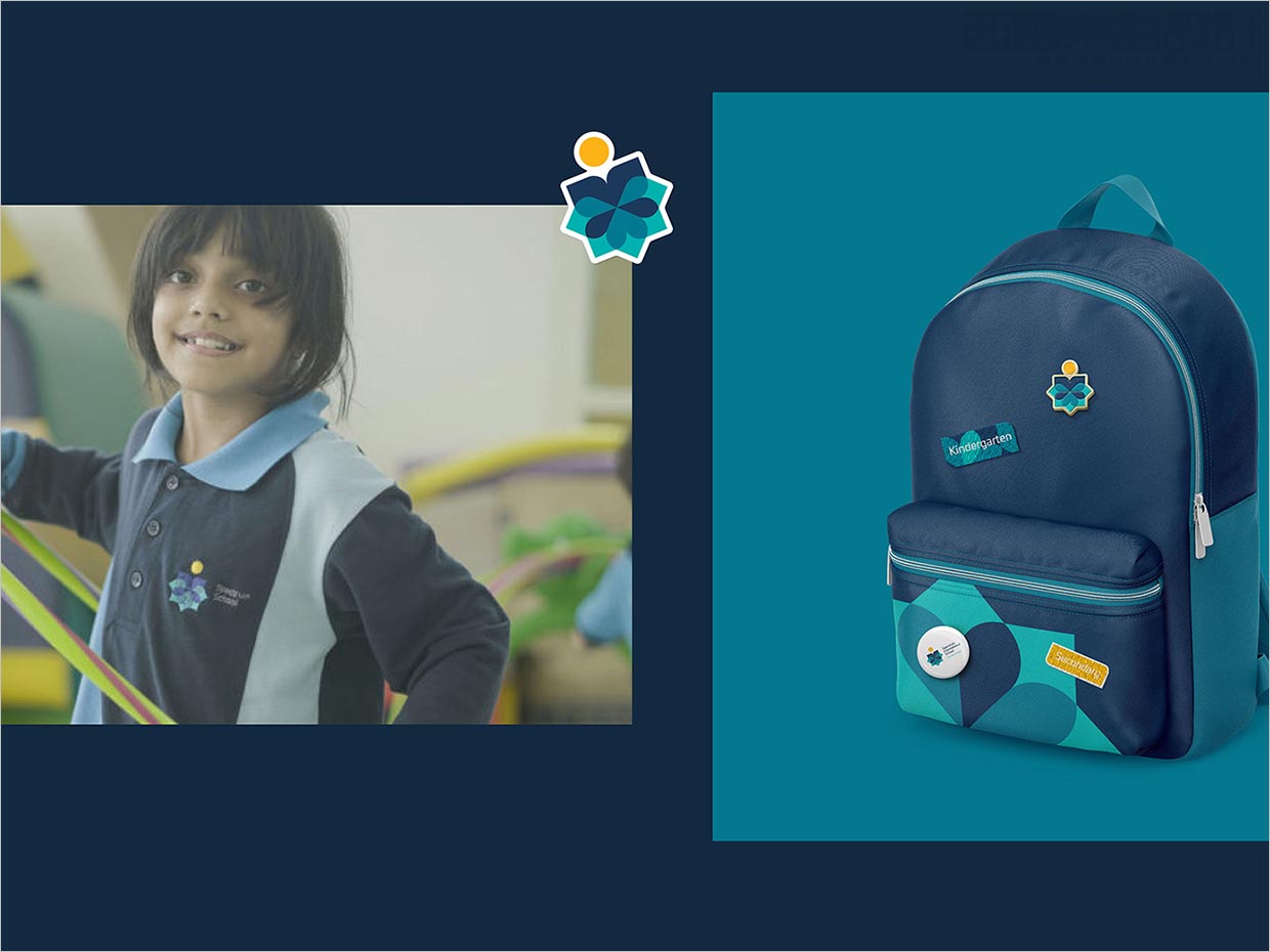 埃及Spectrum國(guó)際學(xué)校品牌vi形象設(shè)計(jì)之書包設(shè)計(jì)